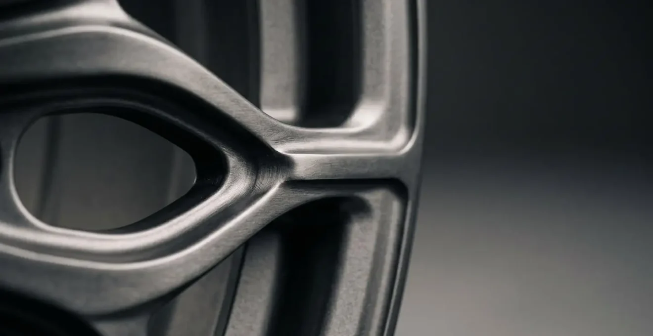 Gros plan détaillé sur des jantes automobiles illustrant les choix techniques et légaux